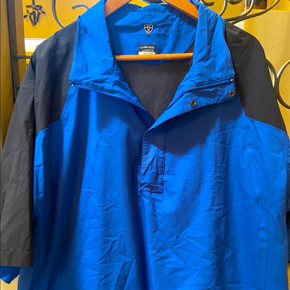 Nike golf, storm fit, pullover windbreaker, blue